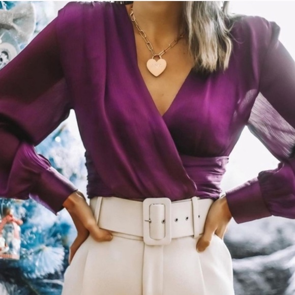 Zara Tops Zara Knotted Surplice Top Poshmark